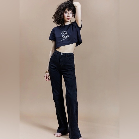 Anthropologie Avec Les Filles HighWaist Sculpted Flare ThunderWash Jeans Size 24 - Picture 13 of 13